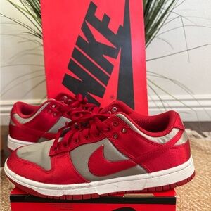 Nike Red and Silver Athletic Shoes